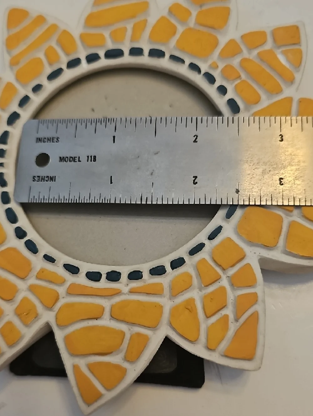 Yellow Sunburst Mosaic Picture Frame Or Sunflower - Picture 5 of 6